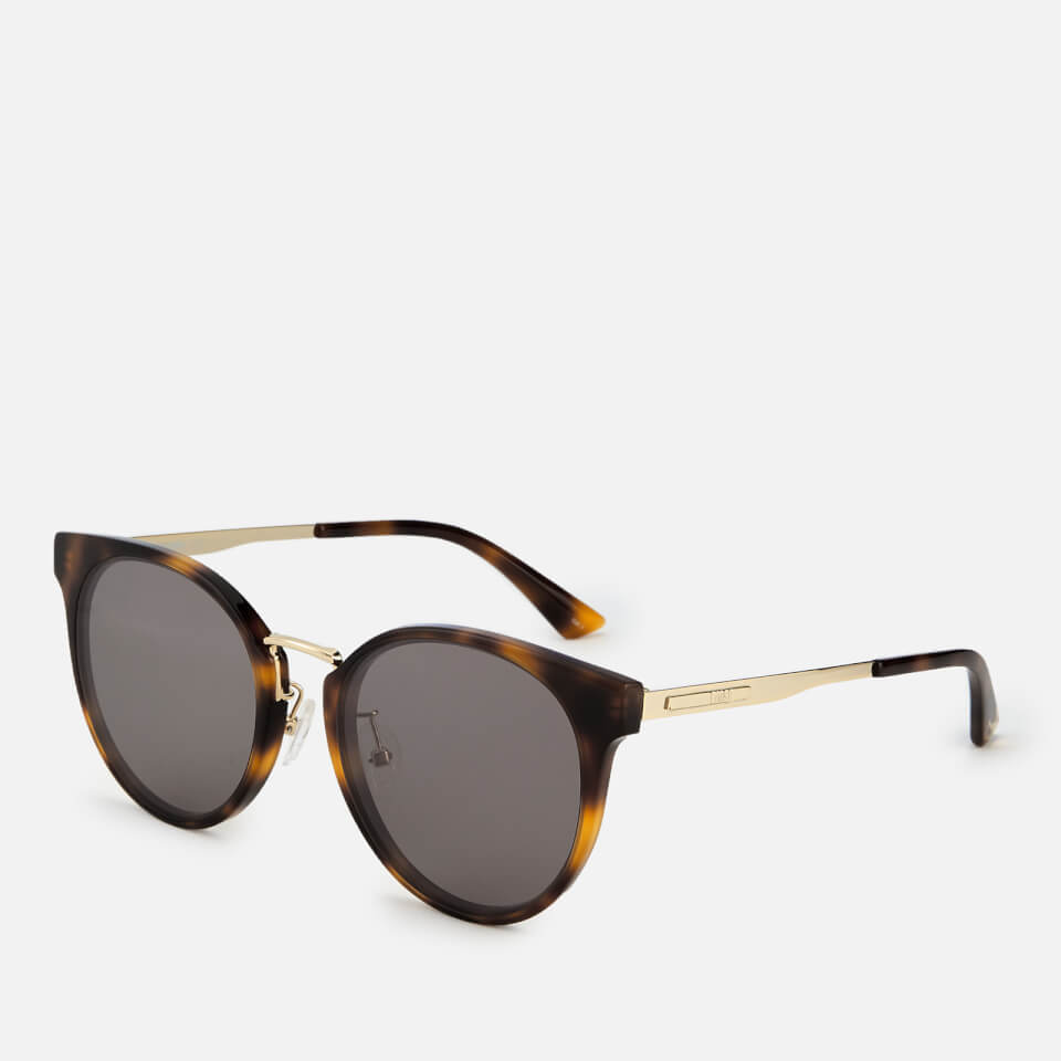McQ Alexander McQueen Women's Oval Frame Acetate Sunglasses - Brown