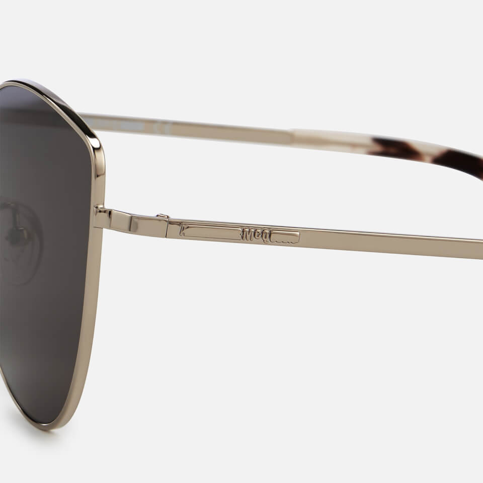 McQ Alexander McQueen Women's Metal Square Frame Sunglasses - Gold