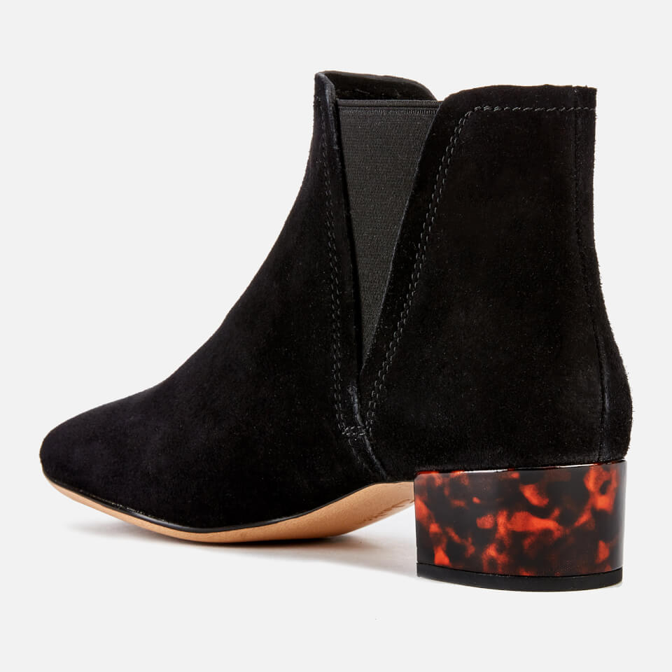 Clarks Women s Orabella Ruby Suede Heeled Ankle Boots Black
