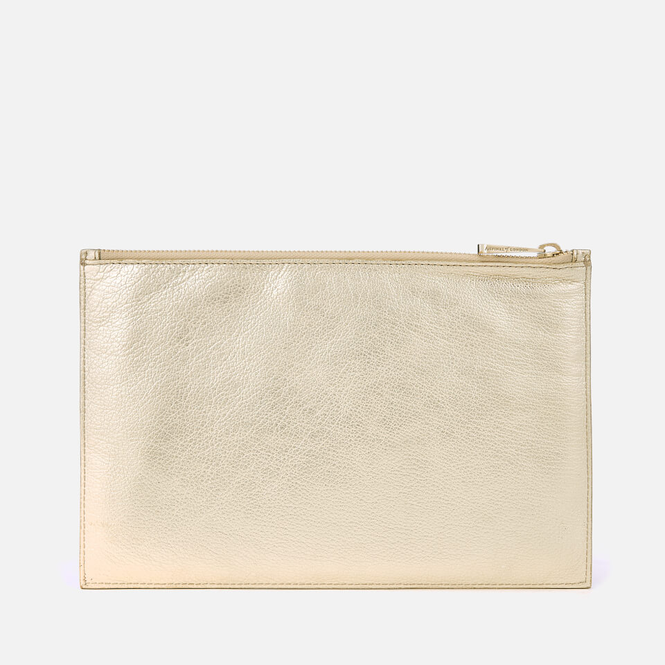 Aspinal of London Women's Essential Pouch Large - Gold Pebble