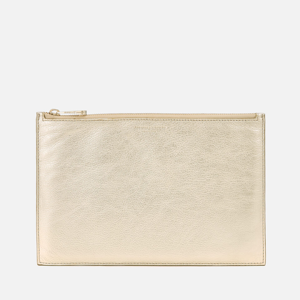 Aspinal of London Women's Essential Pouch Large - Gold Pebble