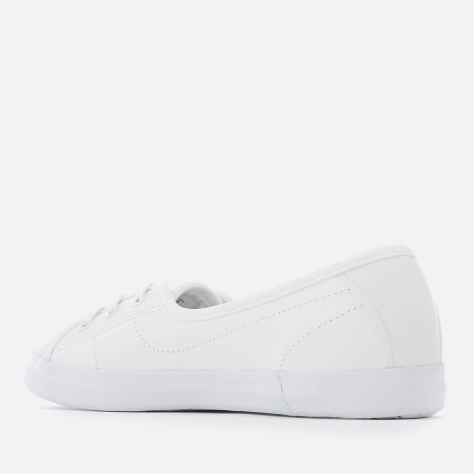 Lacoste Women s Ziane Chunky BL Leather 3 Eye Pumps White