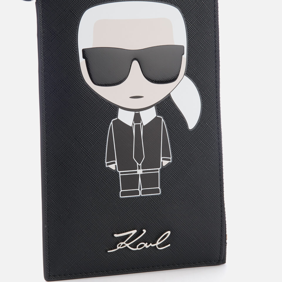 Karl Lagerfeld Women's K/Ikonik Phone Holder - Black