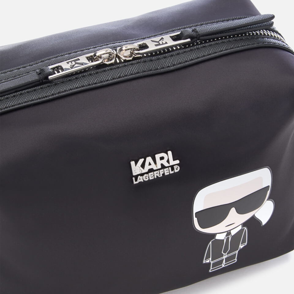 Karl Lagerfeld Women's K/Ikonik Karl Wash Bag - Black