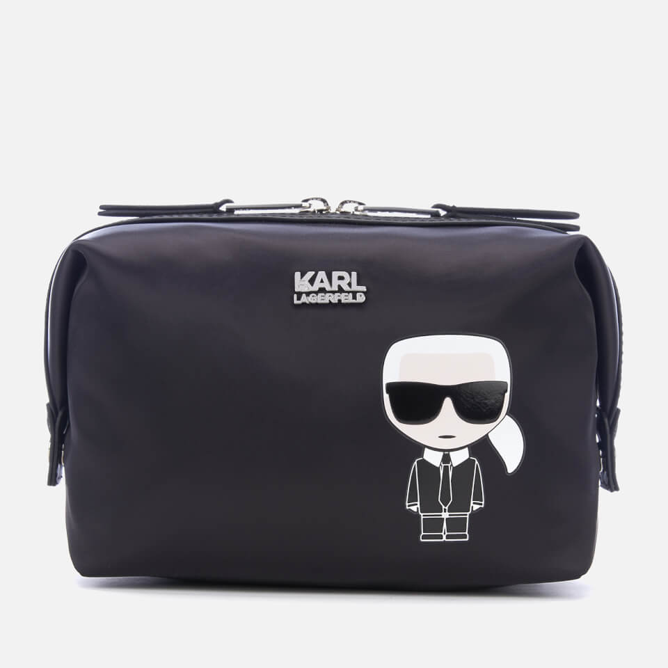 Karl Lagerfeld Women's K/Ikonik Karl Wash Bag - Black