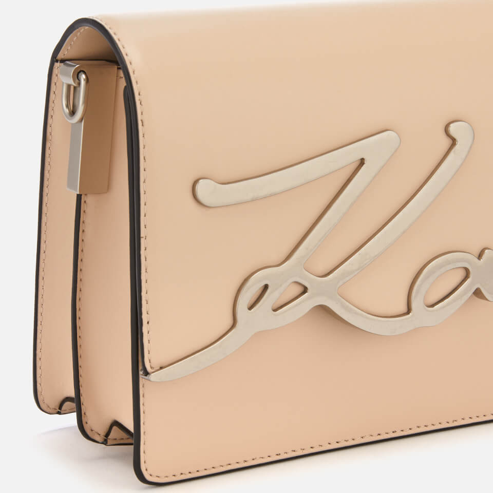Karl Lagerfeld Women's K/Signature Shoulder Bag - Biscuit