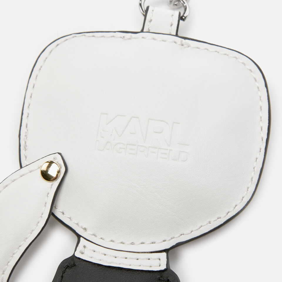 Karl Lagerfeld Women's Leather Karl Keychain - Black