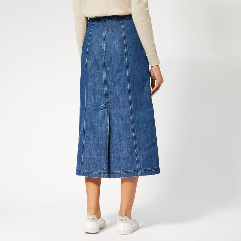 新品【L'Appartement 】 BLEACH DENIM SKIRT ROXE-TOP-RIB-WHITE-_-MINI-A-
