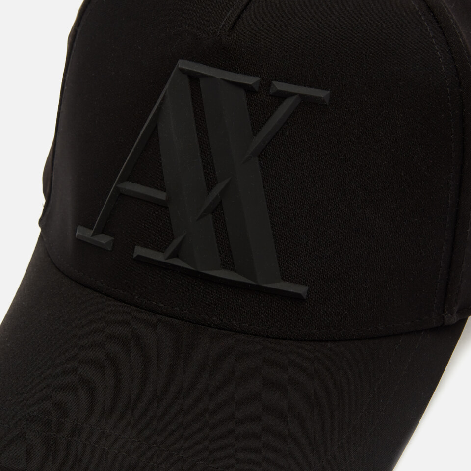 Armani Exchange Men's Rubber Ax Logo Cap - Black