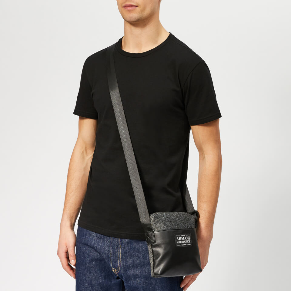 Armani Exchange Men's Small Cross Body Bag - Dark Grey/Black