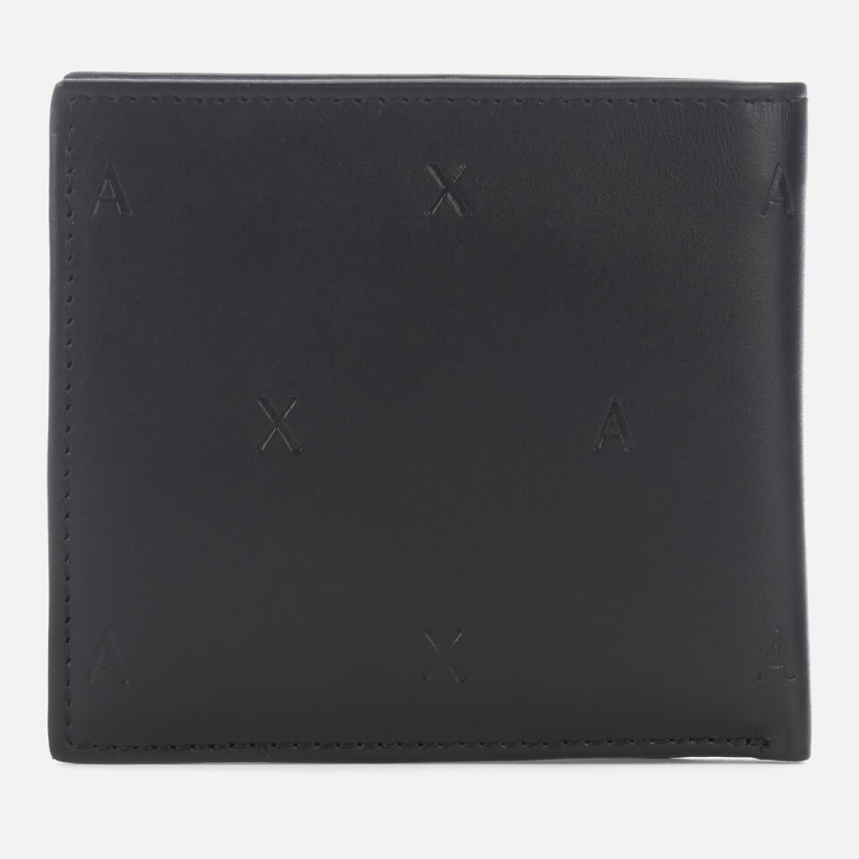 Armani Exchange Men's Bifold Coin Pocket Wallet - Nero