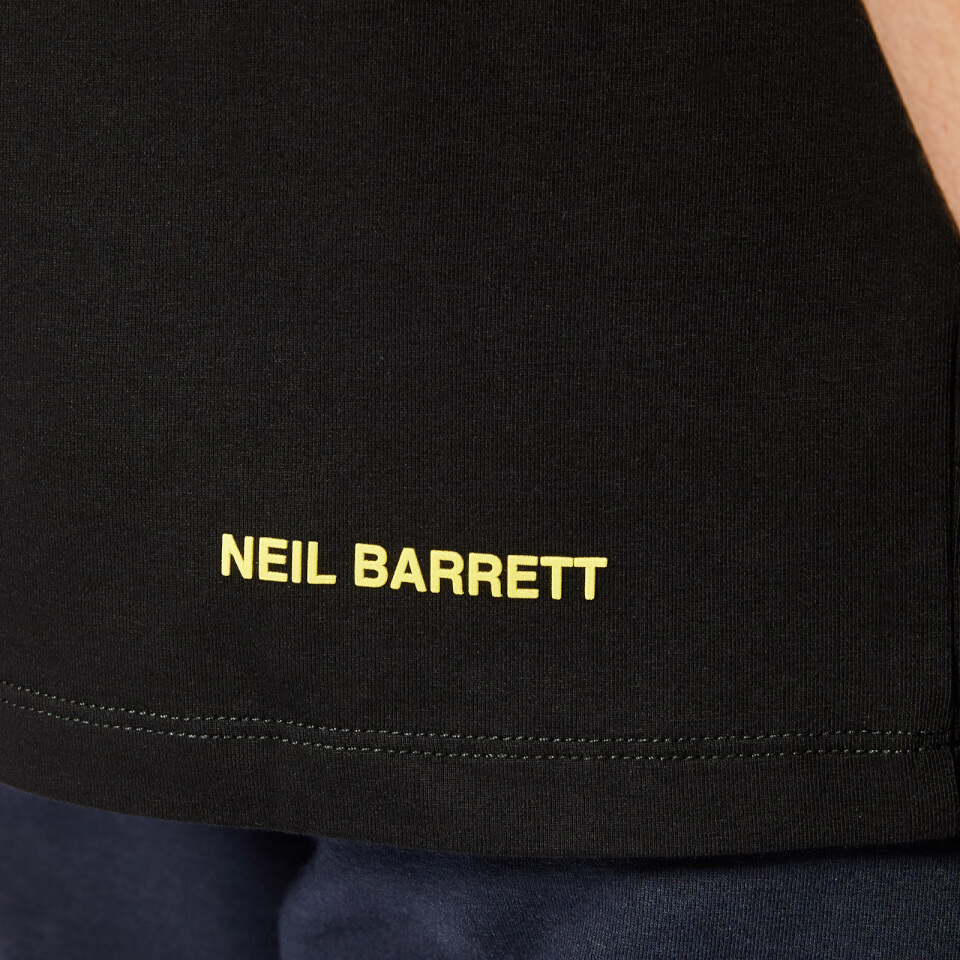 Neil Barrett Men's Bolt Flame T-Shirt - Black/Yellow | Coggles Neil Barrett Men's Bolt Flame T-Shirt - Black/Yellow | Coggles