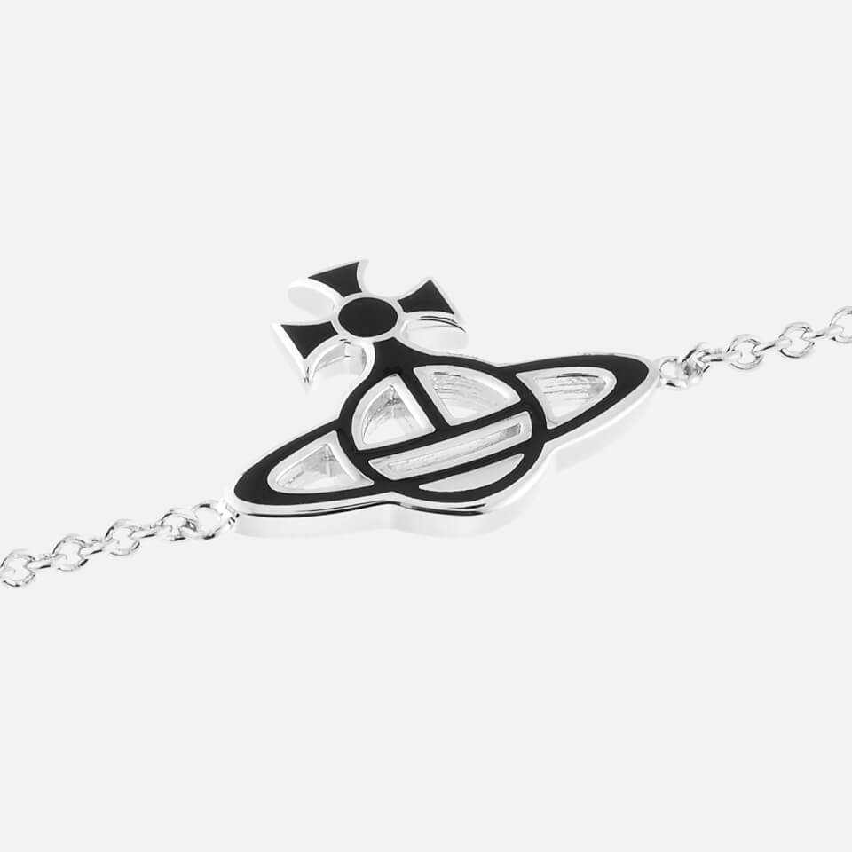 Vivienne Westwood Women's Ornella Double Sided Orb Bracelet - Pink/Black/Rhodium