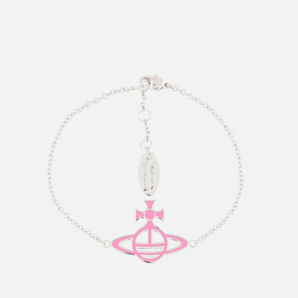 Vivienne Westwood Women's Ornella Double Sided Orb Bracelet - Pink/Black/Rhodium