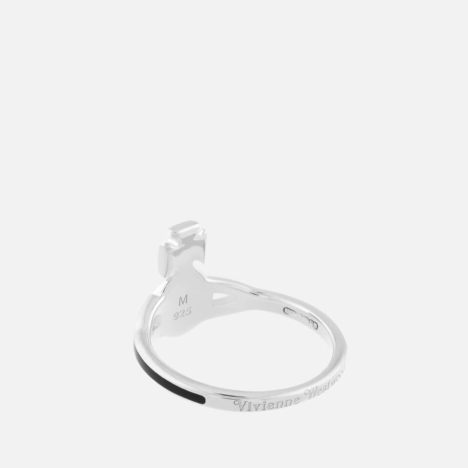 Vivienne Westwood Women's Yin Yang Ring - Black/White/Rhodium