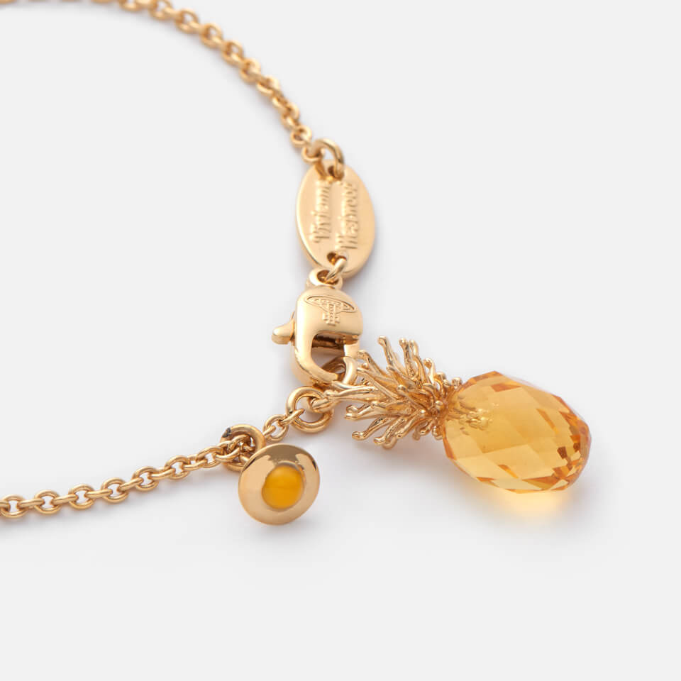 Vivienne Westwood Women's Pineapple Bracelet - Citrine/Yellow/Gold