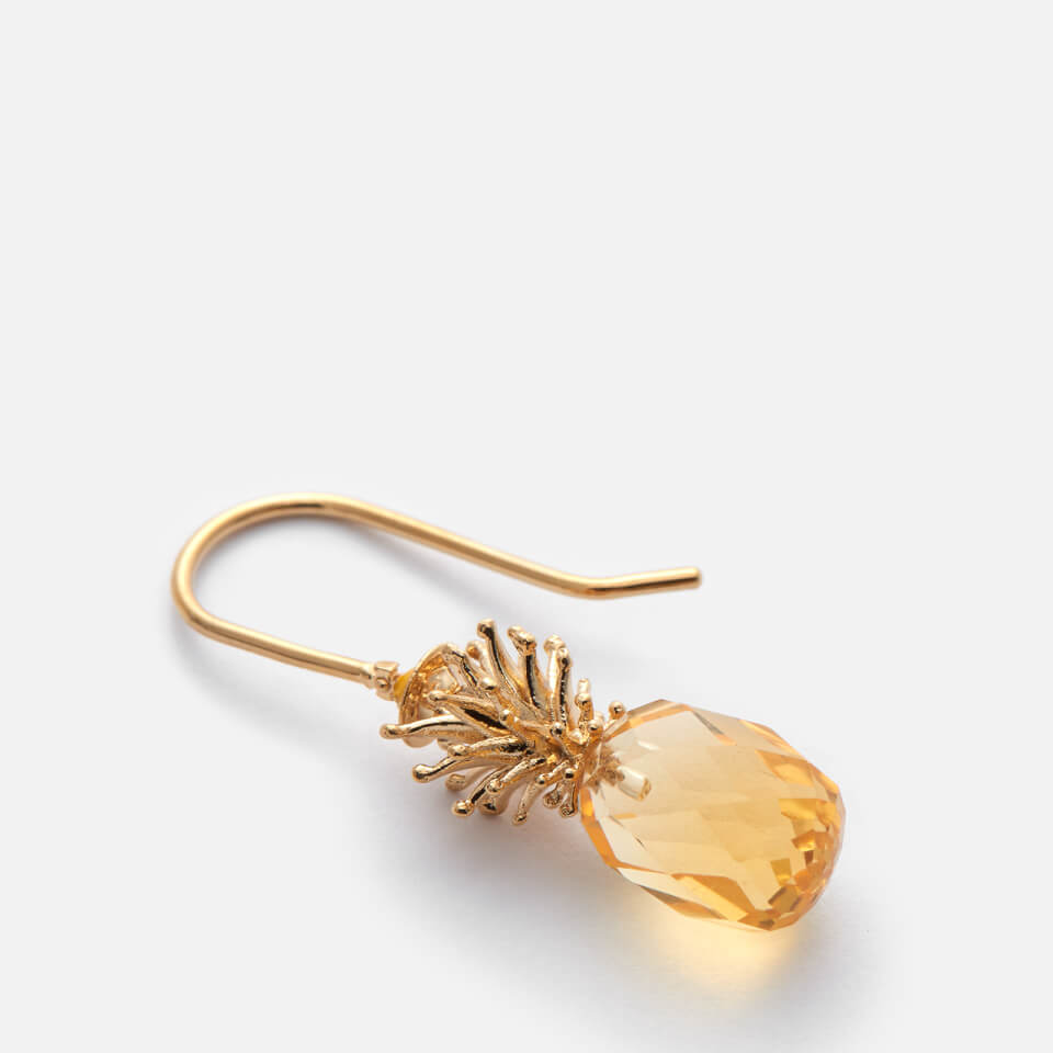 Vivienne Westwood Women's Pineapple Drop Earrings - Citrine/Yellow/Gold
