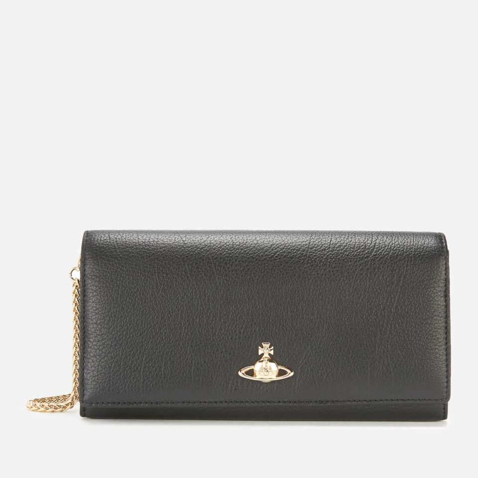 Vivienne Westwood Women s Balmoral Long Wallet with Chain Black