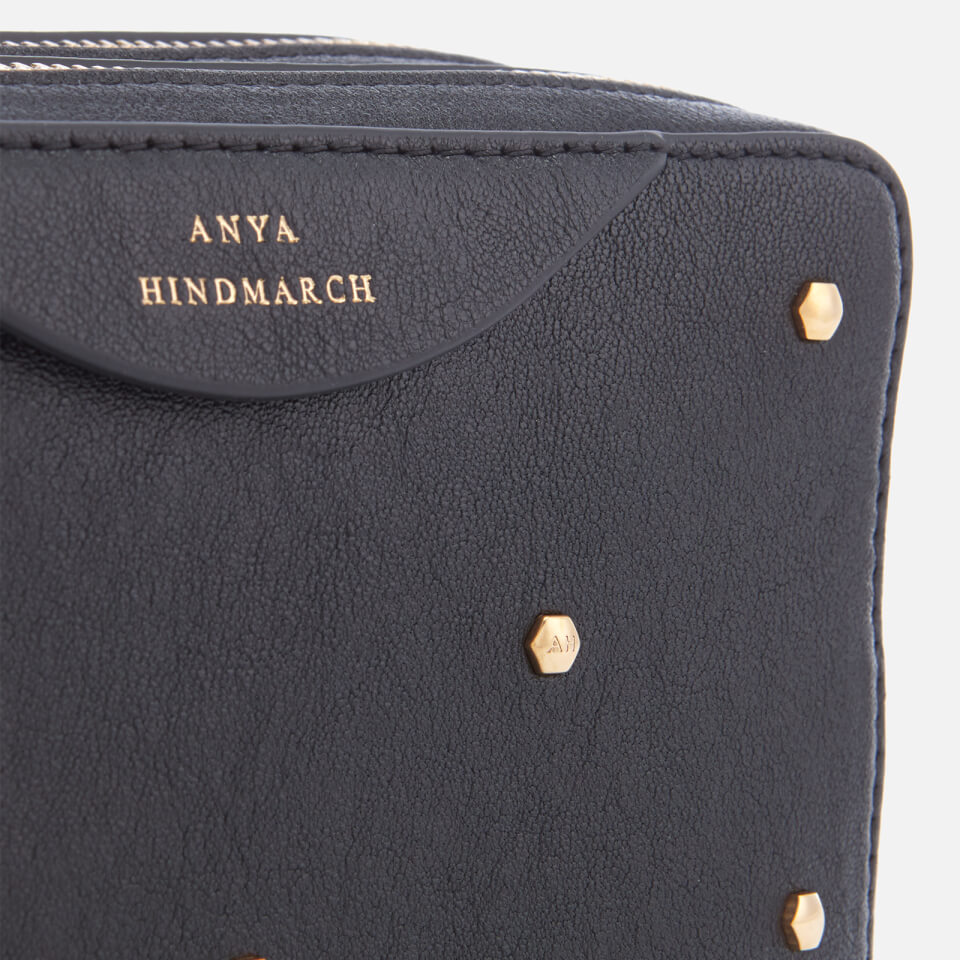 Anya Hindmarch Women's Stud Double Zip Cross Body Bag - Black