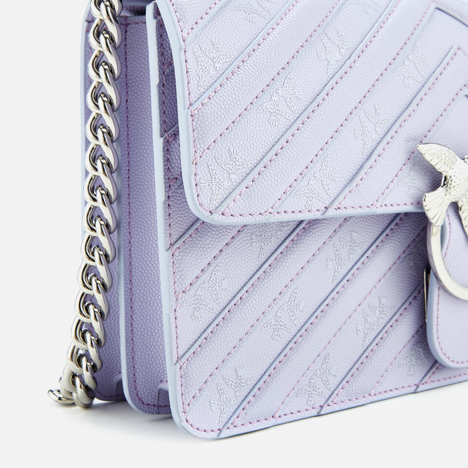 Pinko Women's Love Stripes Shoulder Bag - Lavender