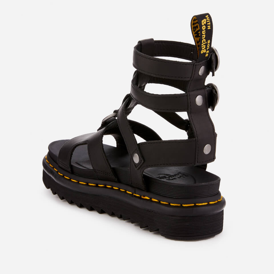 Dr. Martens Women's Adaira Leather Gladiator Sandals - Black ...