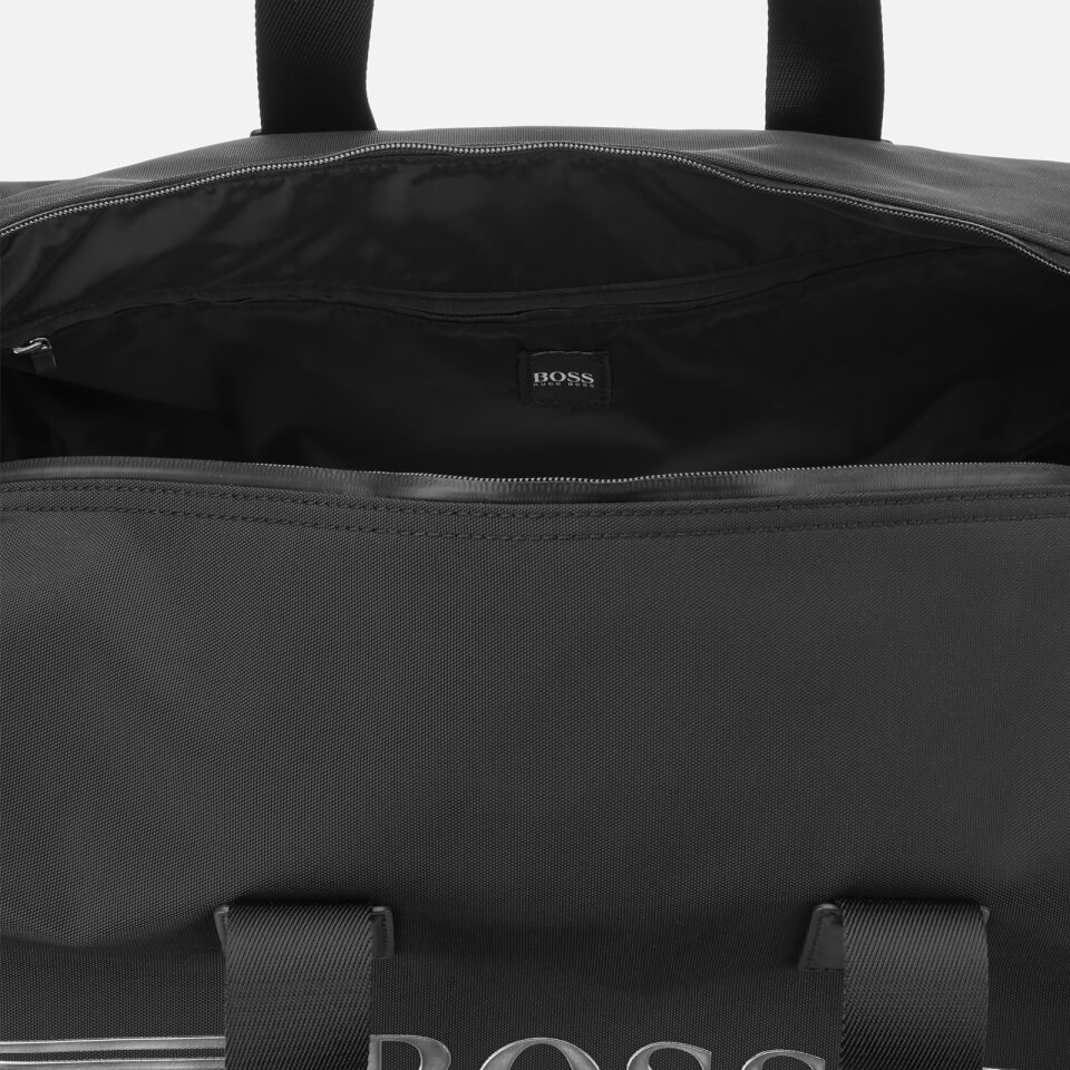 BOSS Men's Pixel Nylon Holdall Bag - Black/White Logo