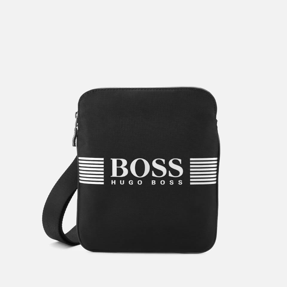 BOSS Men's Pixel Nylon Envelope Bag - Black/White Logo