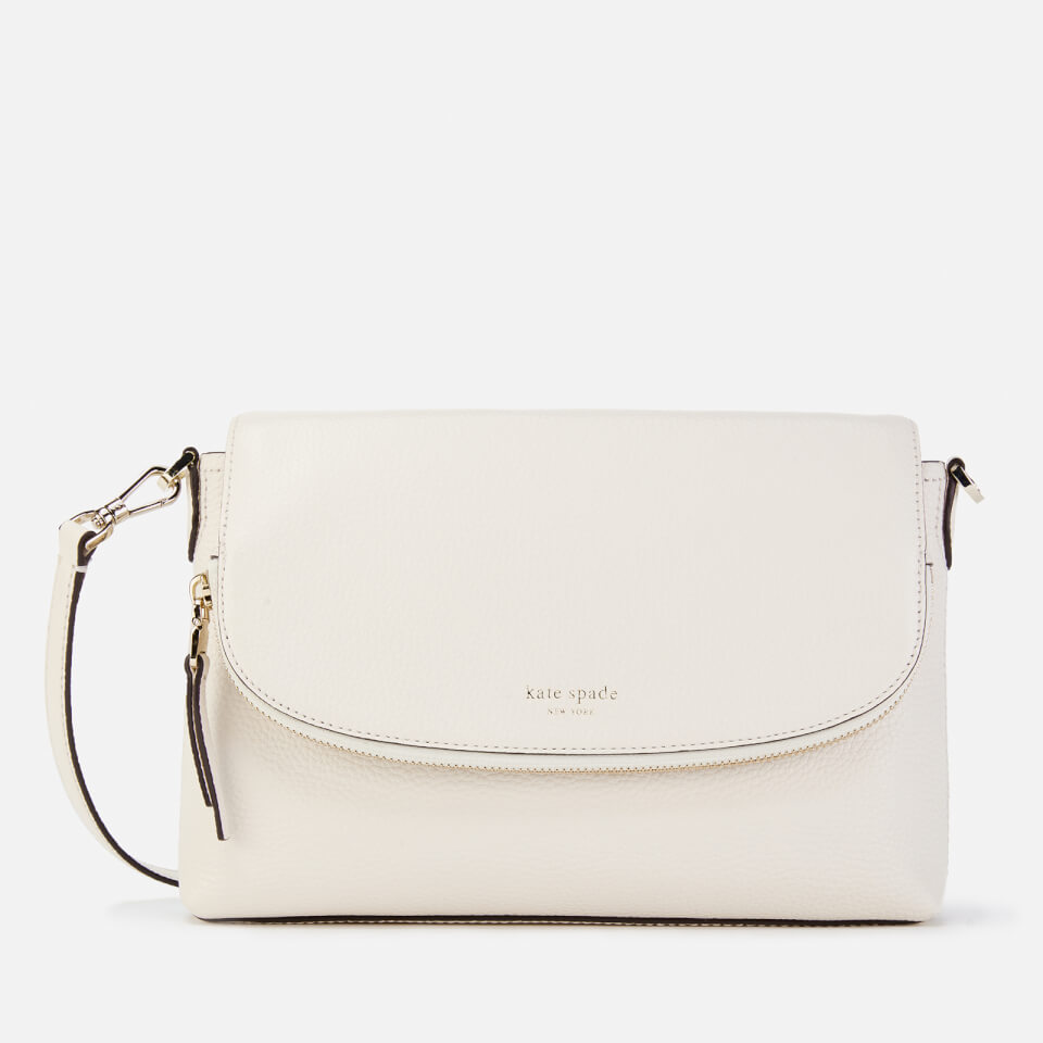 Kate Spade New York Women's Polly Large Flap Cross Body Bag - Parchment