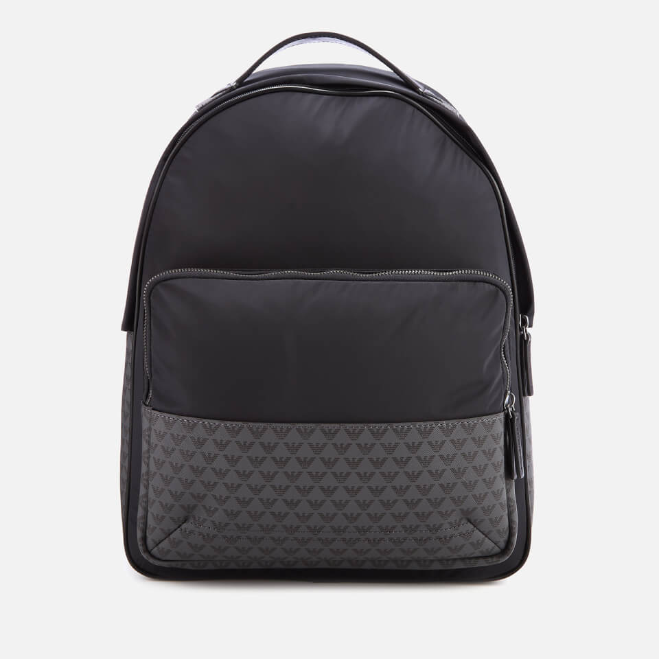 Emporio Armani Men's Nylon Backpack - Grey/black