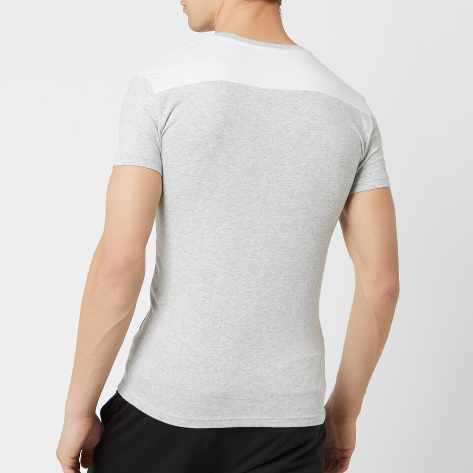 Emporio Armani Men's Shoulder Detail T-Shirt - Grey