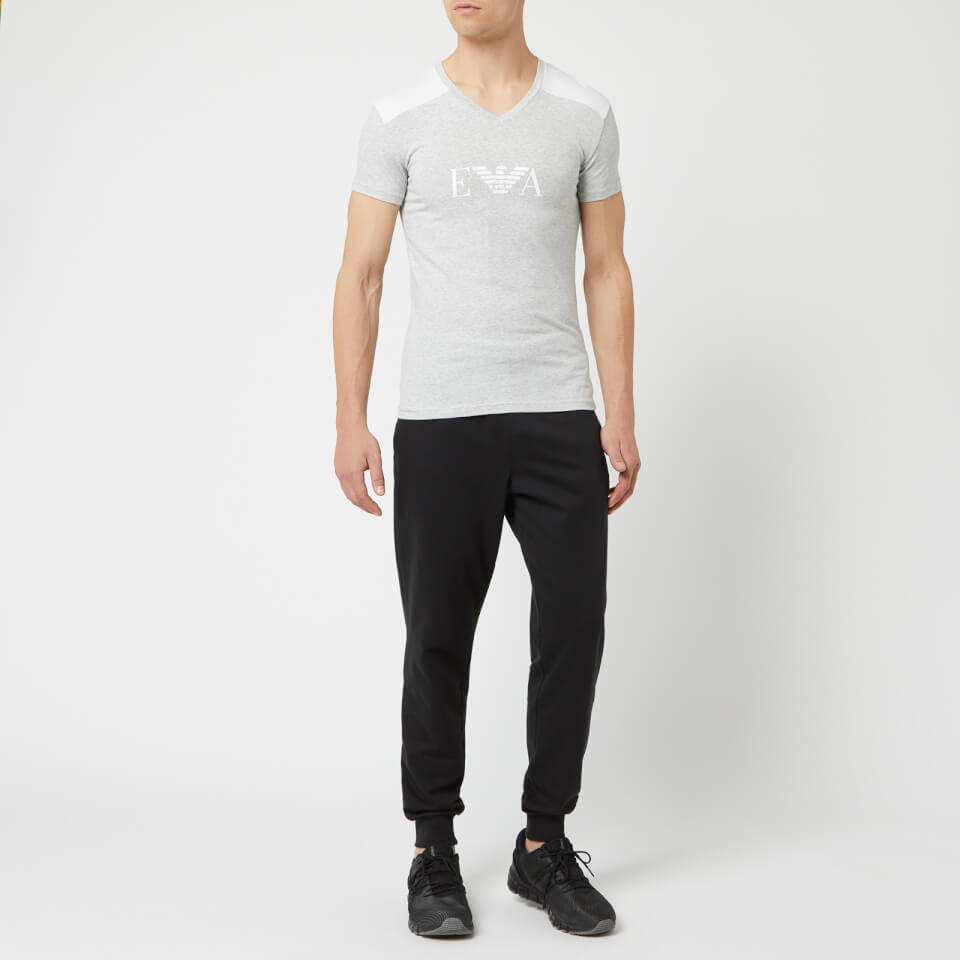 Emporio Armani Men's Shoulder Detail T-Shirt - Grey