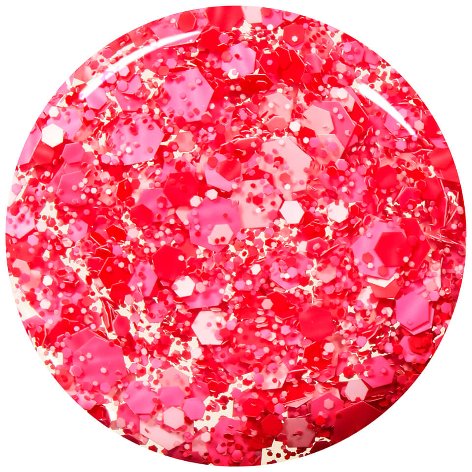 essie Galentines Valentine Collection 600 You're So Cupid Glitter Pink Glitter Top Coat 13.5ml
