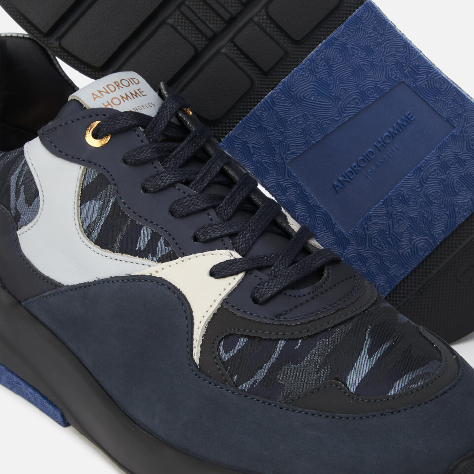 Android Homme Men s Malibu Metallic Camo Nubuck Trainers Navy Sky Allsole