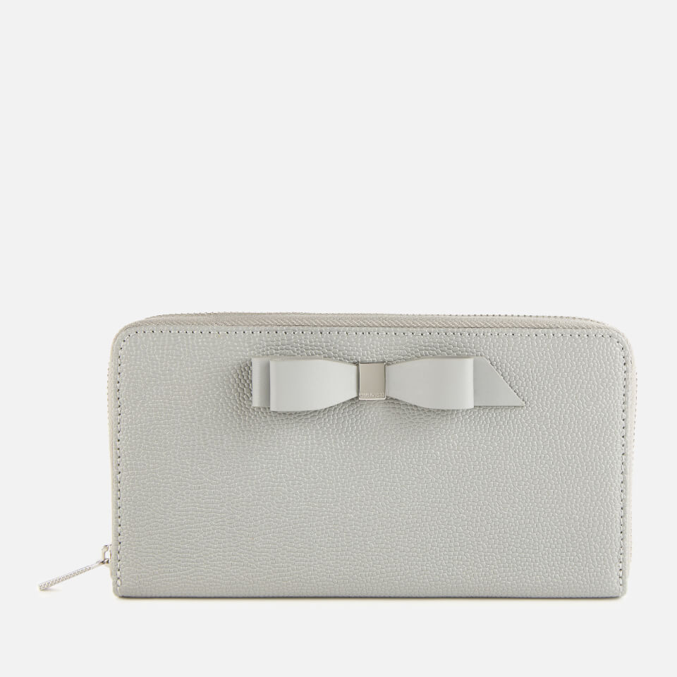 Ted Baker Women s Aine Bow Zip Around Matinee Purse Grey