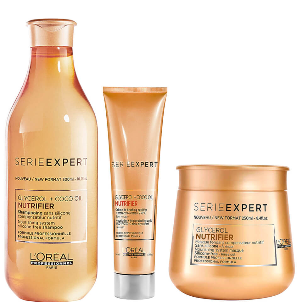 L'Oréal Professionnel Serie Expert Nutrifier Shampoo, Masque and Creme Trio