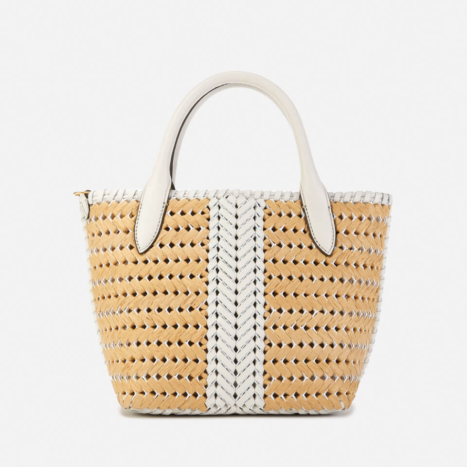 Anya Hindmarch Women's The Neeson Mini Eyes Basket Tote Bag - Natural/Chalk