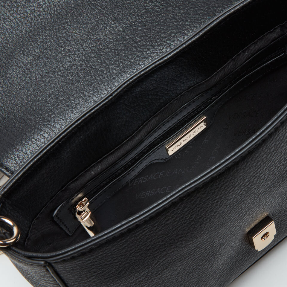 Versace Jeans Women's Shoulder Bag with Charm - Black