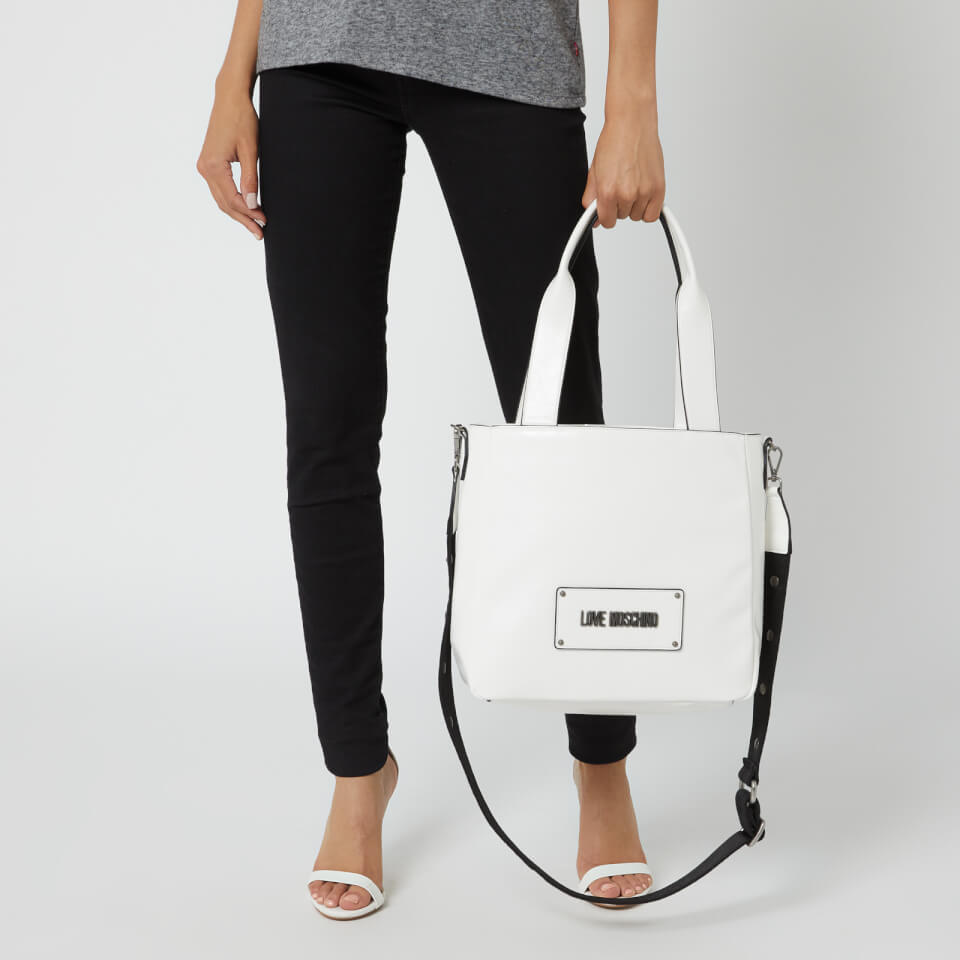 Love Moschino Women's Logo Tote Bag - White