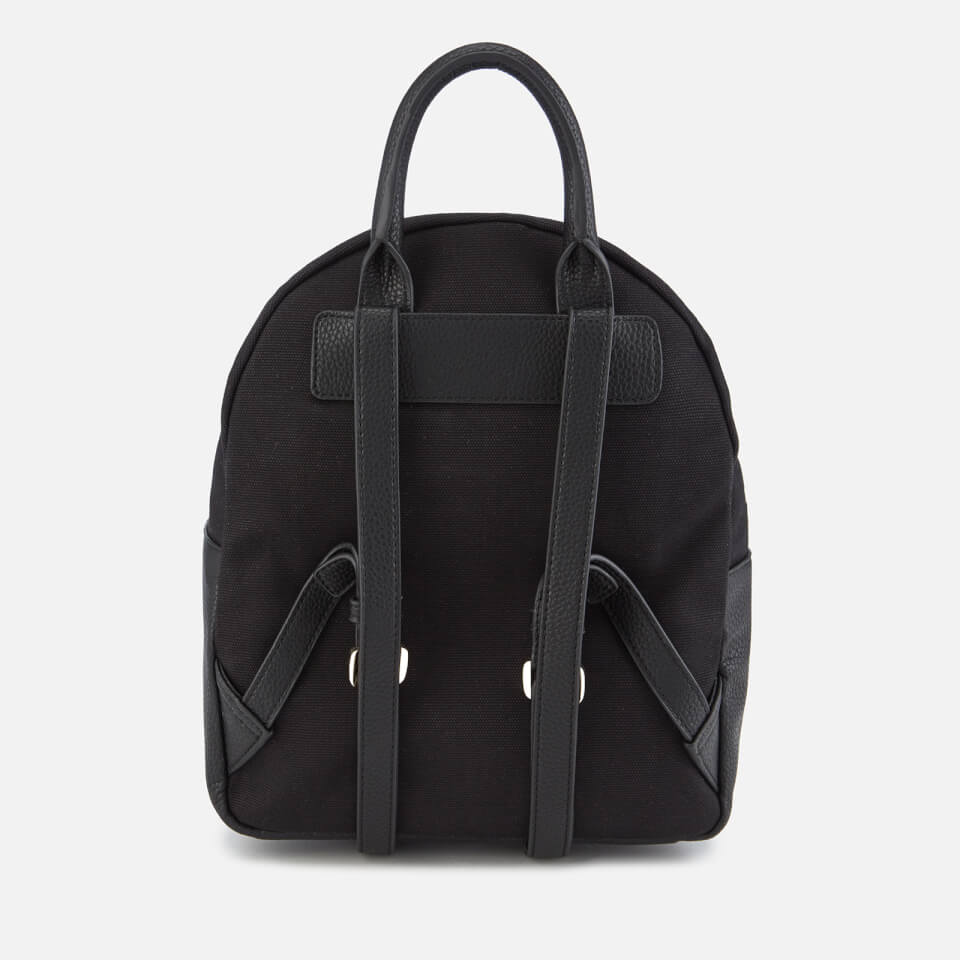 Love Moschino Women's Canvas Heart Logo Backpack - Black