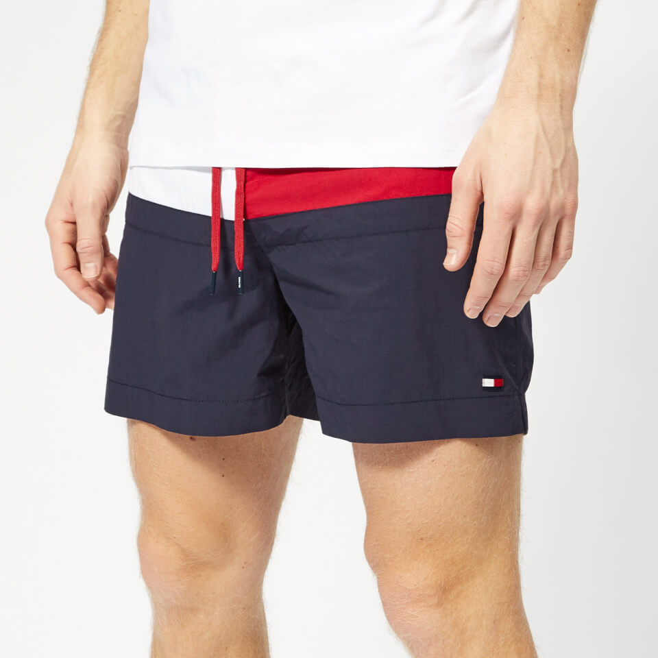 Tommy Hilfiger Men's Flag Medium Drawstring Swim Shorts - Navy Blazer