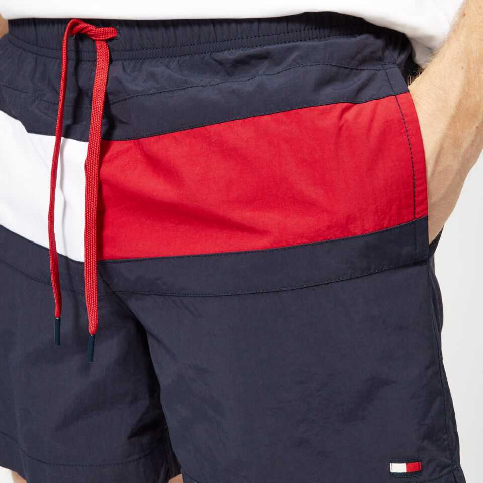 Tommy Hilfiger Men's Flag Medium Drawstring Swim Shorts - Navy Blazer