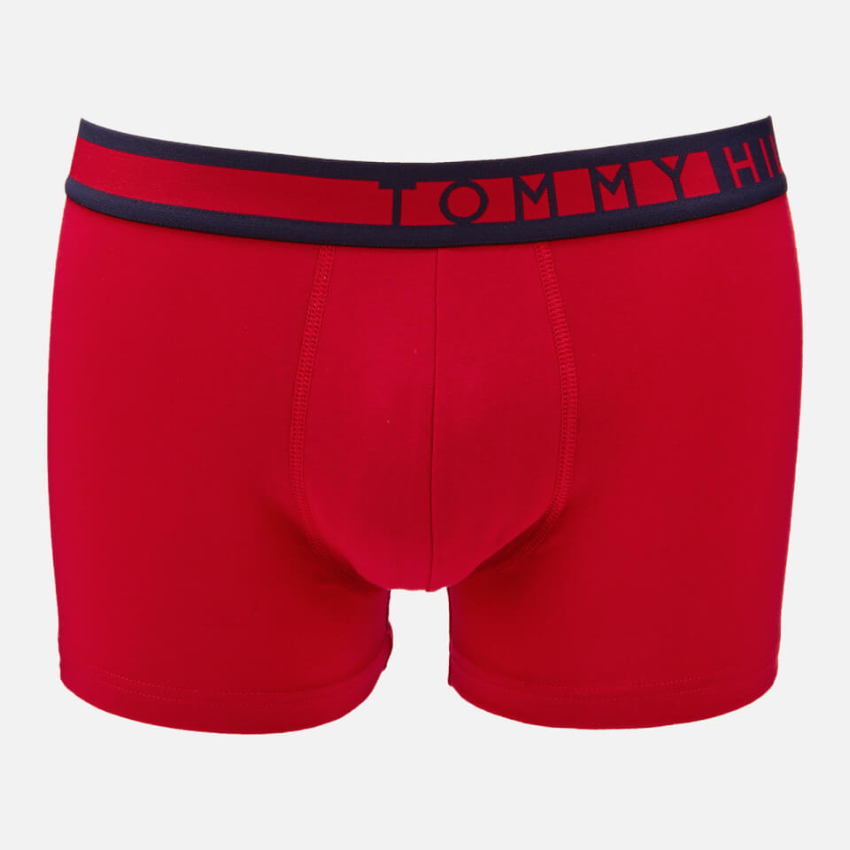 Tommy Hilfiger Men's 3 Pack Trunk Boxer Shorts - Navy Blazer/White/Tango Red