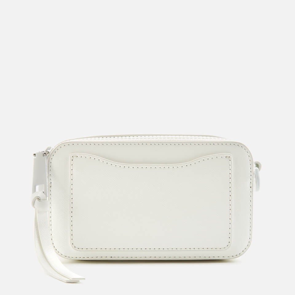 Snapshot Dtm Leather Crossbody Bag In Moon White/white