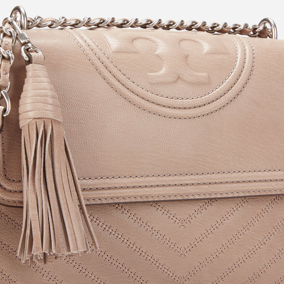 Tory Burch Women's Fleming Distressed Shoulder Bag - Taupe