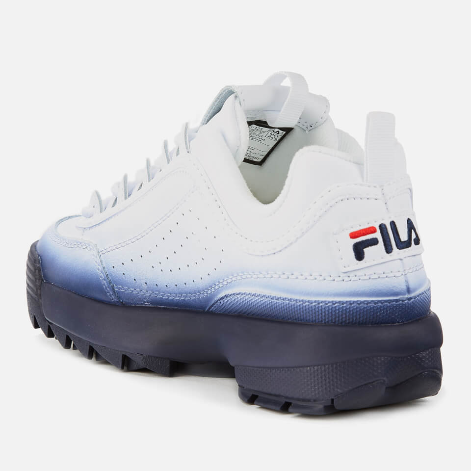 FILA Women s Disruptor 2 Premium Fade Trainers White FILA Navy Allsole