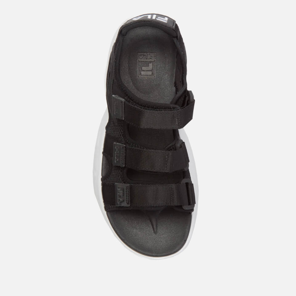 Black fila disruptor sandals cheap
