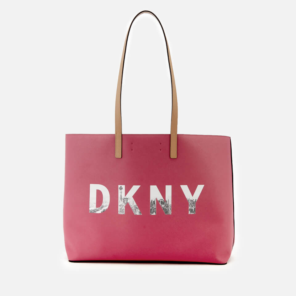 DKNY Women's Brayden Large Reversible Tote Bag - Latte/Pink