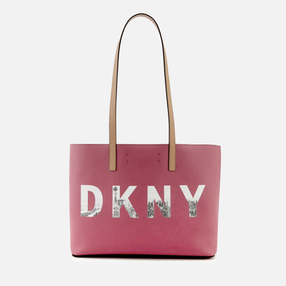 DKNY Women's Brayden Med Reversible Tote Bag - Latte/Pink