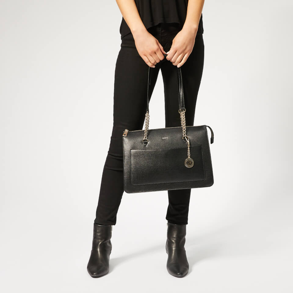 DKNY Women's Bryant Large Tote Bag - Black/Gold