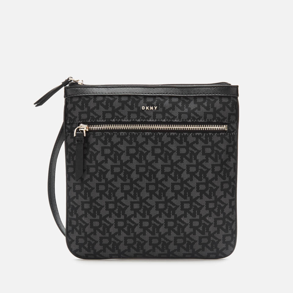 DKNY Women's Casey Zip Cross Body Bag - Black Logo